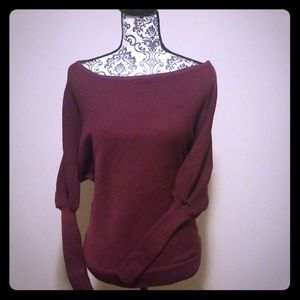 NWOT YOINS Maroon Sweater- Two Wearable Ways